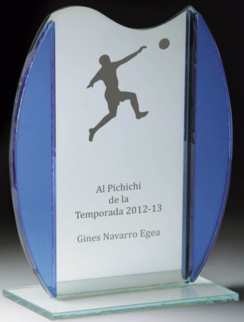 trofeo cristal grabable 