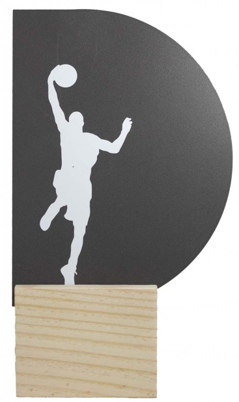 trofeo metal baloncesto masc. 22 cm.