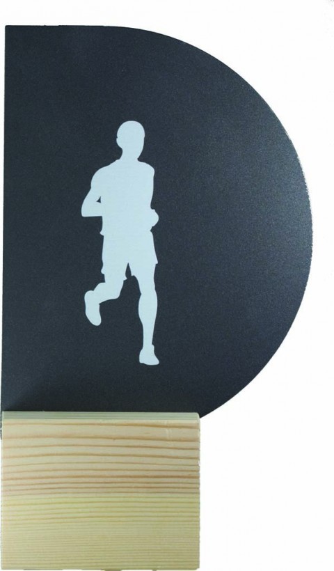 trofeo metal atletismo masc.  22 cm.