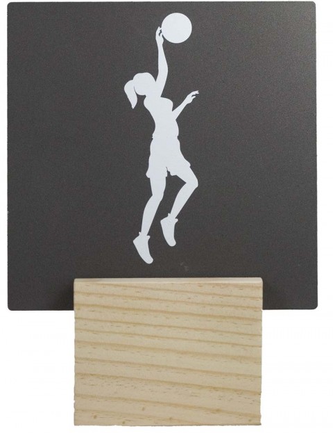 trofeo metal baloncesto fem.  18 cm.
