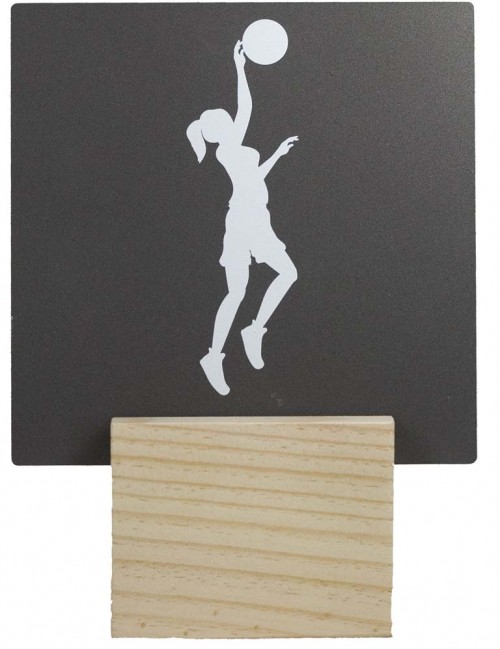 TROFEO METAL BALONCESTO FEM.  18 cm.