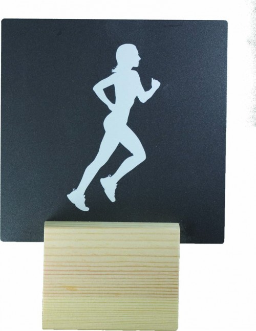 TROFEO METAL ATLETISMO FEM. 18 cm.