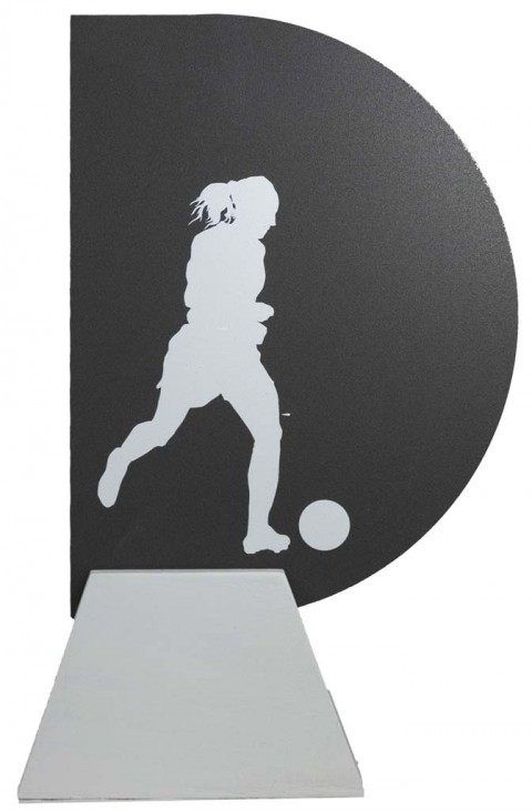 trofeo metal futbol fem. 22 cm.