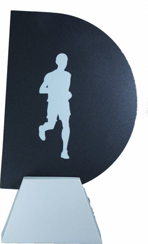 trofeo metal atletismo masc.  22 cm.