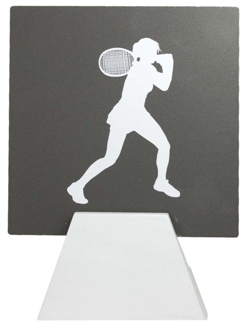 TROFEO METAL TENIS FEM.  18 cm.