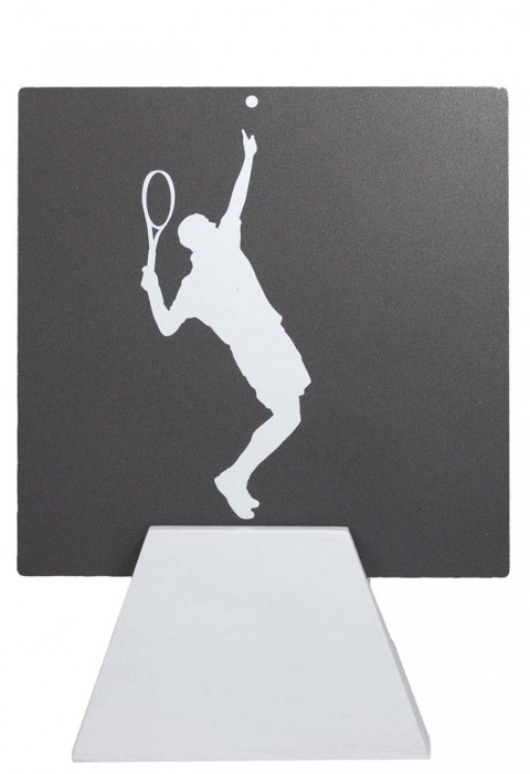 trofeo metal tenis masc 18 cm.