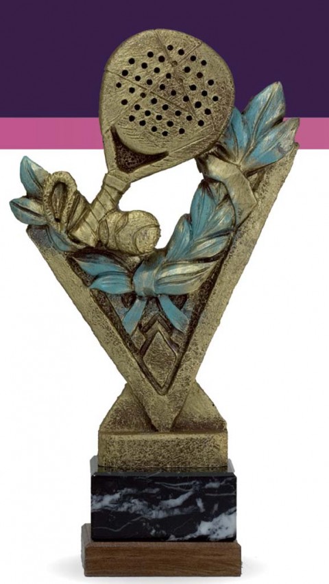 trofeo resina padel 22 cm.