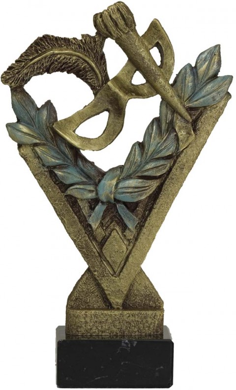 trofeo resina carnaval 22 cm.