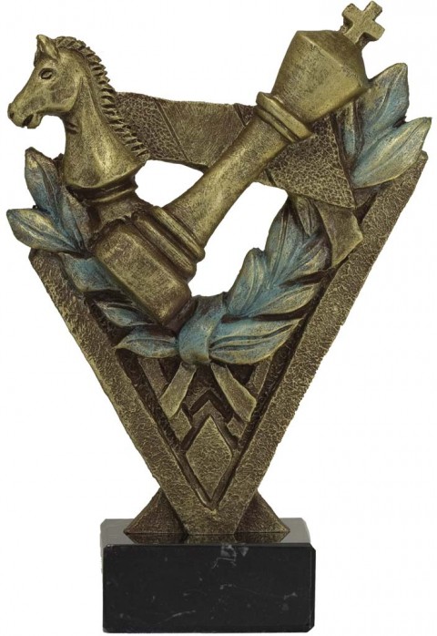 trofeo resina ajedrez 22 cm.