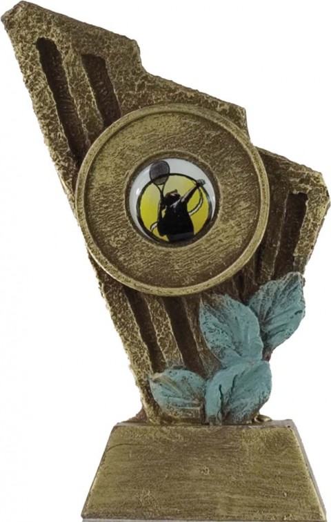 trofeo resina portadiscos 15 cm.