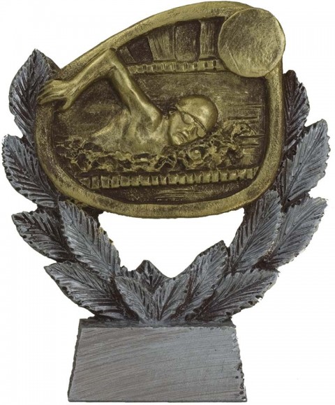 trofeo resina natacion 15 cm.