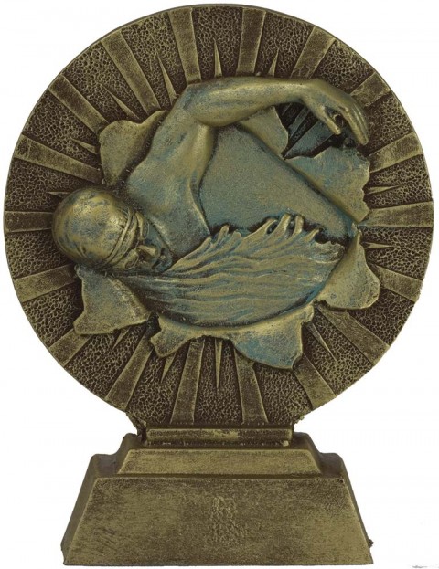 trofeo resina natacion 15 cm.