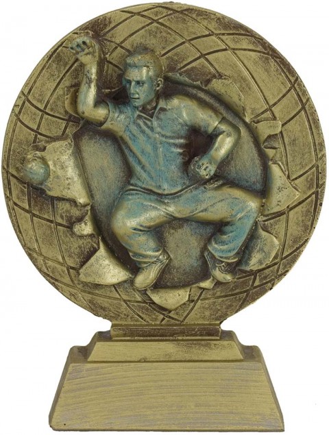 trofeo resina petanca 15 cm.