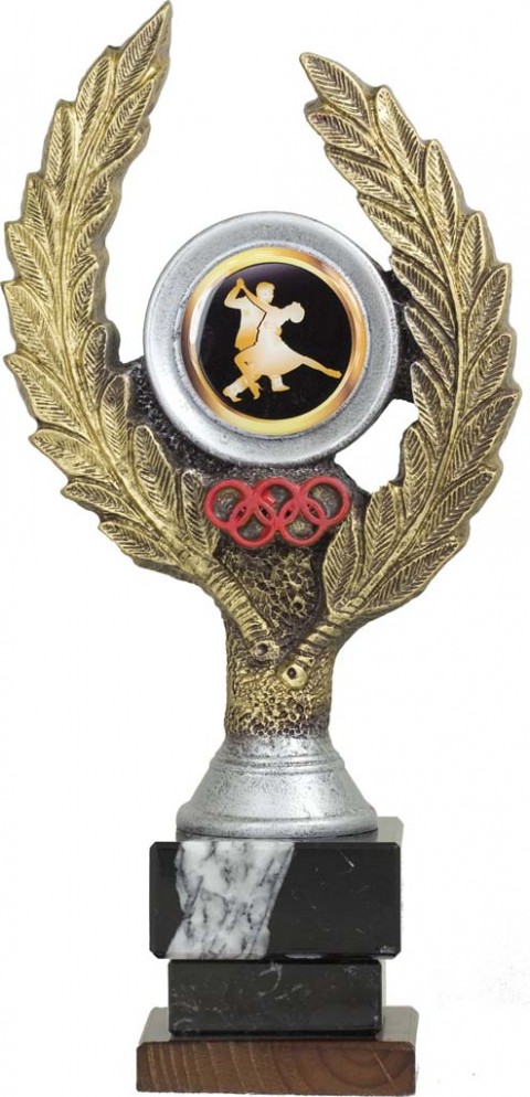 trofeo resina portadiscos 25 cm.