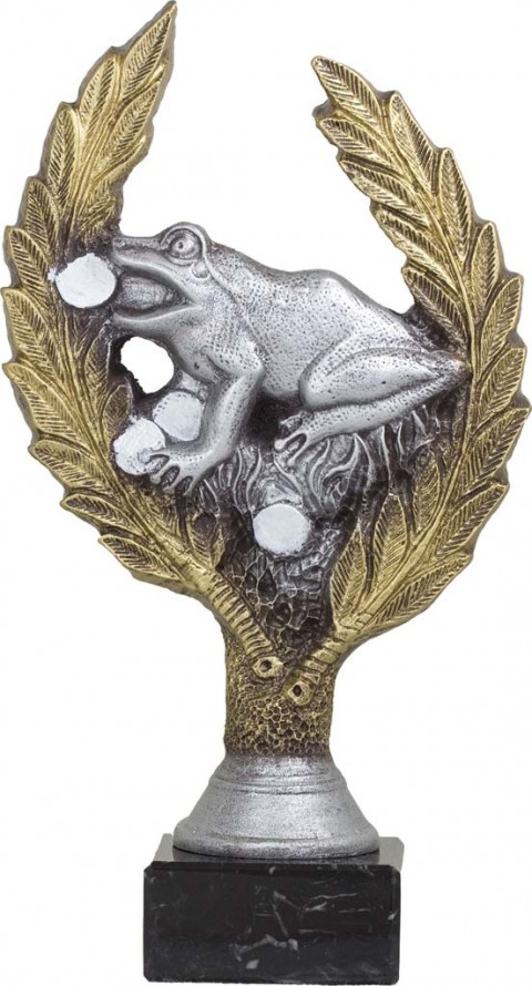 trofeo resina rana 25 cm.