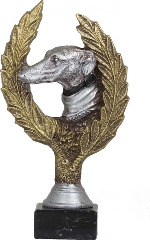 trofeos resina perros galgo 25 cm.