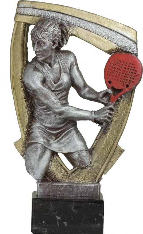 trofeo resina padel fem. 26 cm.