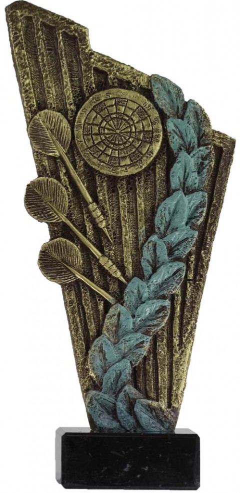 trofeo resina dardos 27 cm.