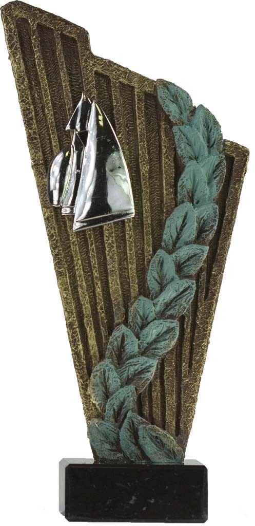 TROFEO RESINA PORTA APLIQUES 27 cm.