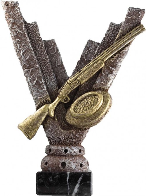 TROFEO RESINA TIRO AL PLATO 25 cm.