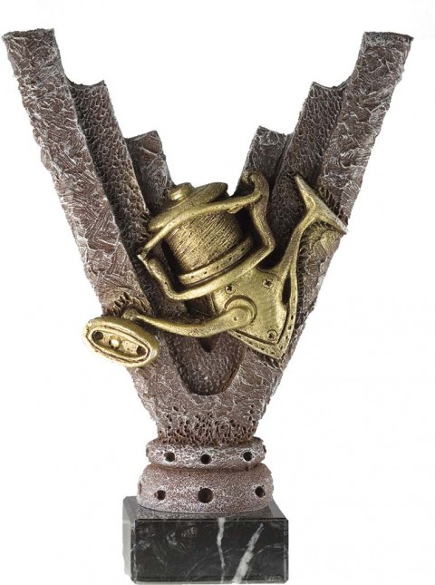 trofeo resina pesca 25 cm.