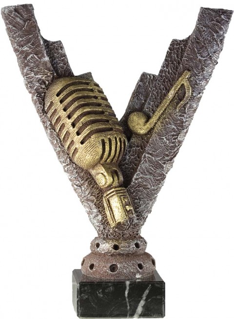 trofeo resina musica 25 cm.