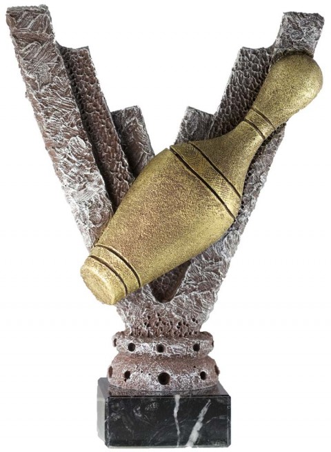 trofeo resina bolos 25 cm.