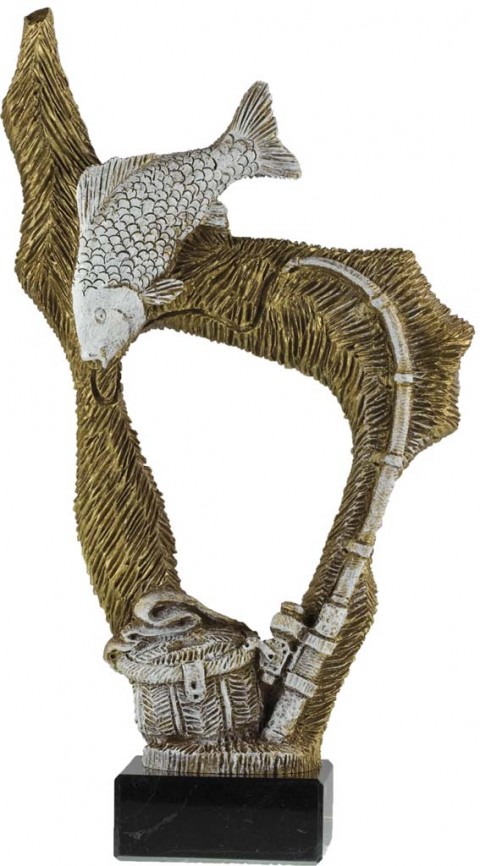 trofeo resina pesca 26 cm.
