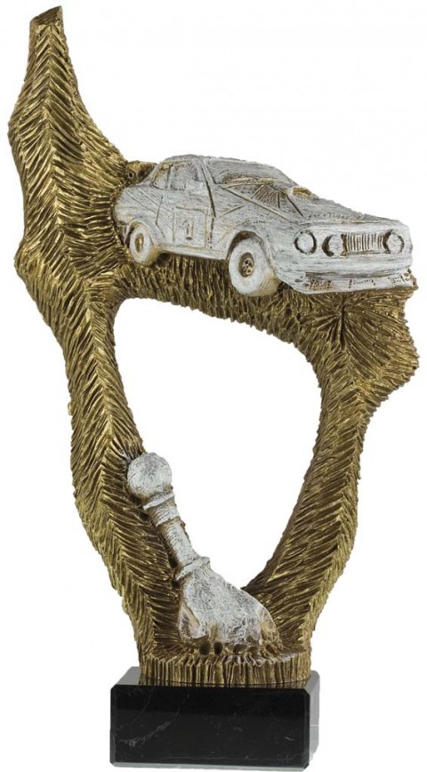 trofeo resina automovilismo 26 cm.