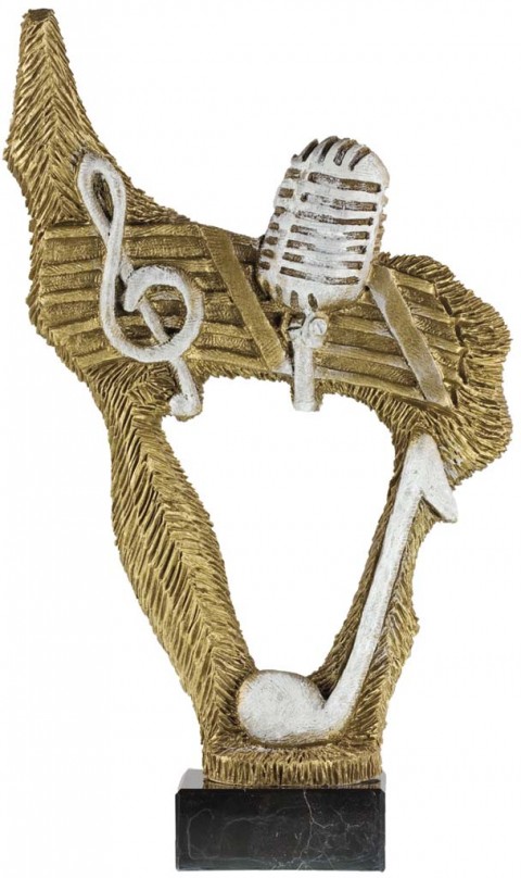 trofeo resina musica 26 cm.