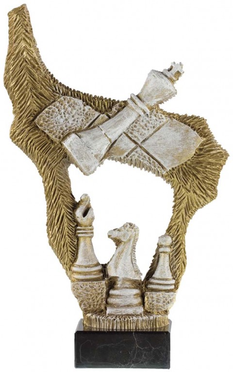 trofeo resina ajedrez 26 cm.