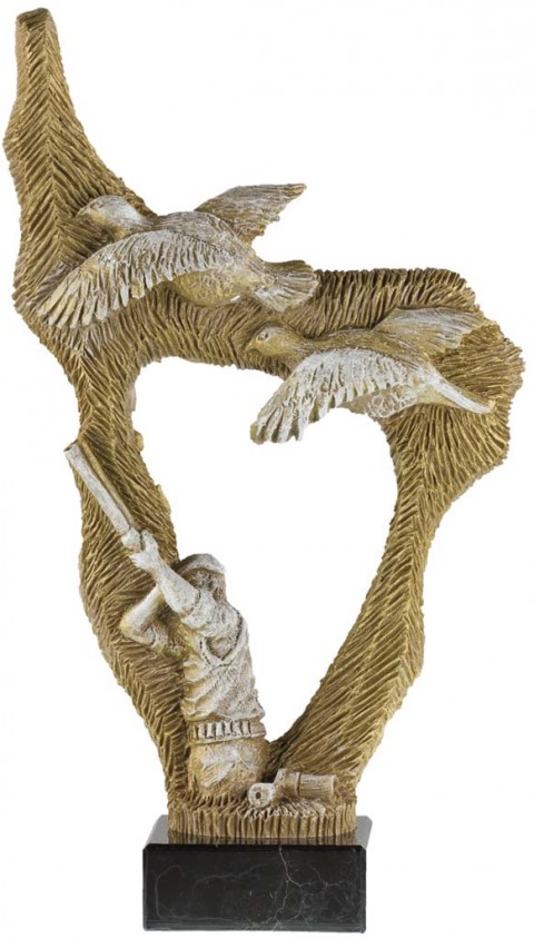 trofeo resina caza 26 cm.
