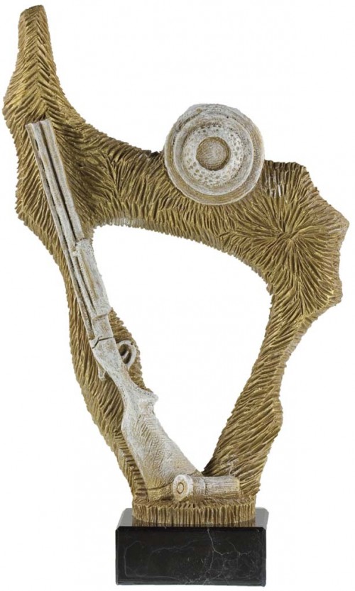 TROFEO RESINA TIRO AL PLATO 26 cm.