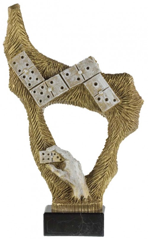 TROFEO RESINA DOMINO 26 cm.
