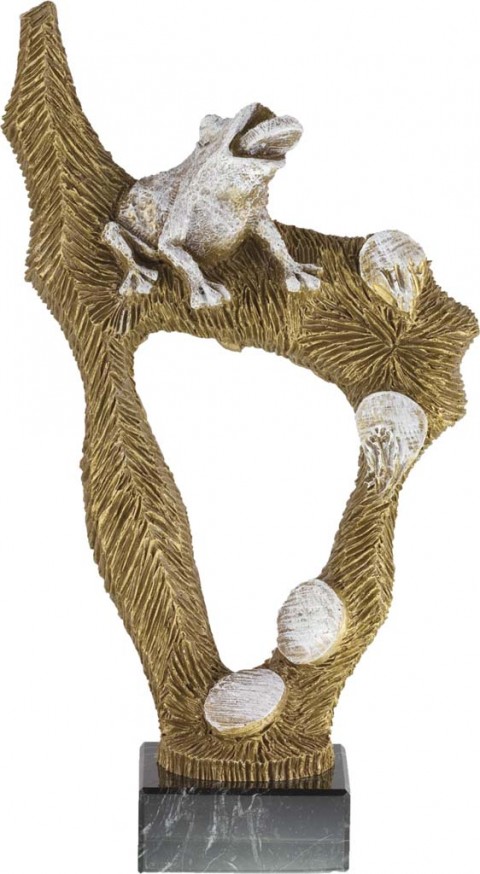 trofeo resina rana 26 cm.