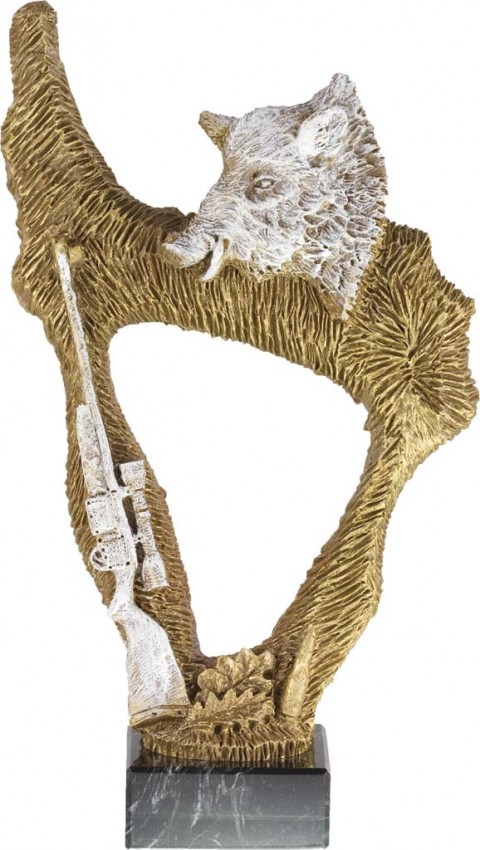 trodeo resina caza jabali 26 cm.