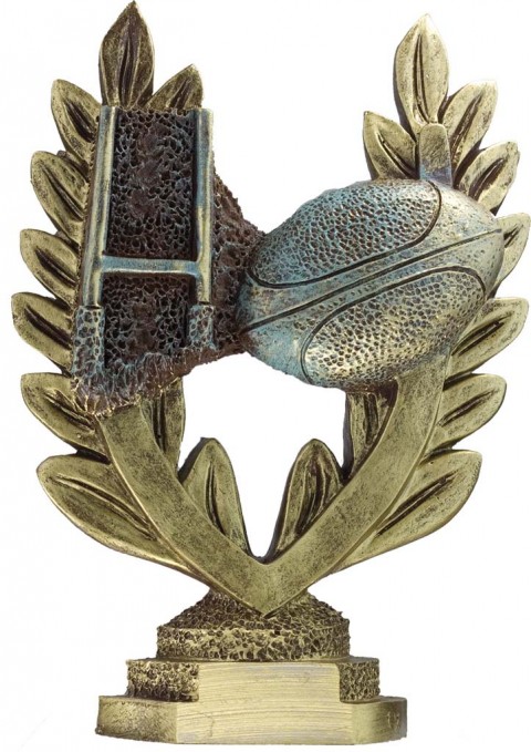 trofeo resina rugby 16 cm.