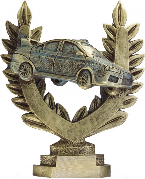 trofeo resina automovilismo 16 cm.