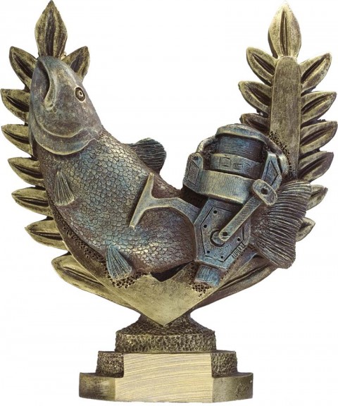 trofeo resina pesca 16 cm.