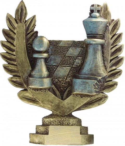trofeo resina ajedrez 16 cm.