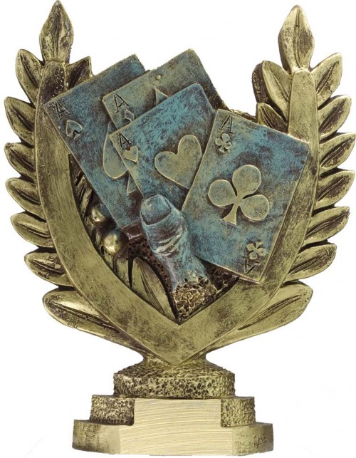 TROFEO RESINA CARTAS 16 cm.