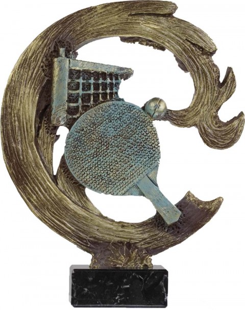 trofeo resina ping pong 24 cm.