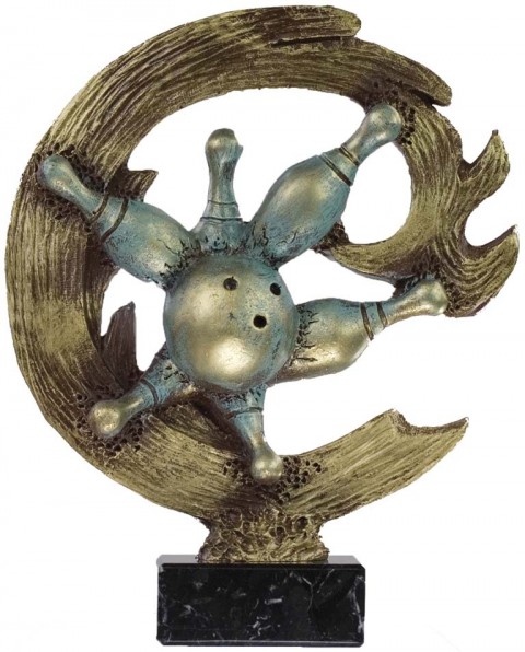trofeo resina bolos 24 cm.