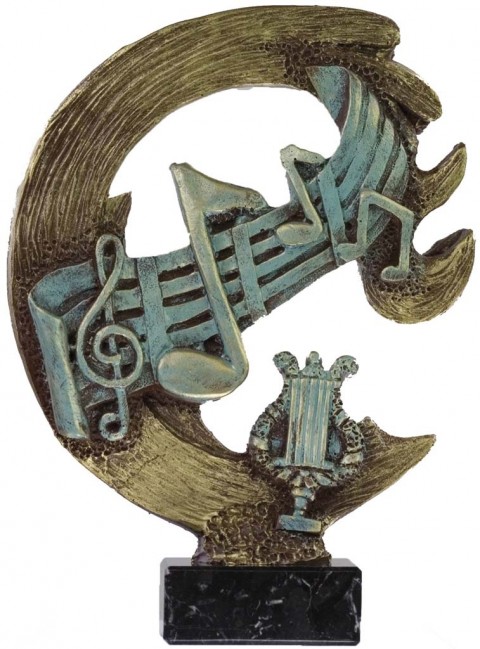 trofeo resina musica 24 cm.