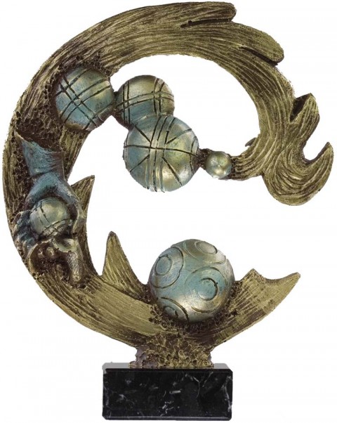trofeo resina petanca 24 cm.