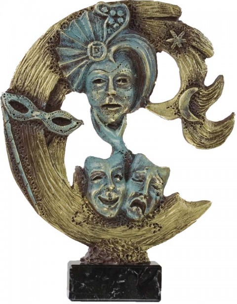 trofeo resina carnaval 24 cm.