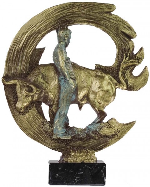trofeo resina toros 24 cm.