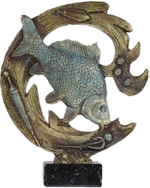trofeo resina pesca 24 cm.