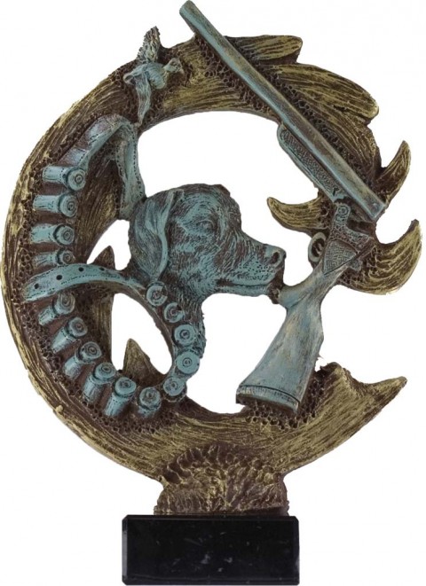 trofeo resina caza 24 cm.