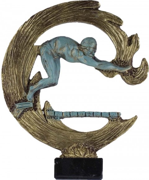 trofeo resina natacion 24 cm.